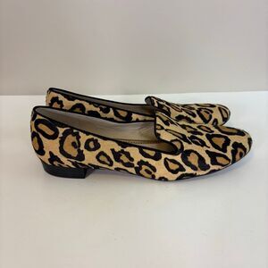 Sam Edelman Leopard Print Calf Hair Loafer Shoes Size 10